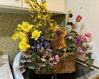 Silk Floral in Basket