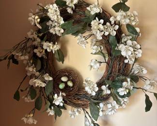 Floral Wreath w/Bird Nest