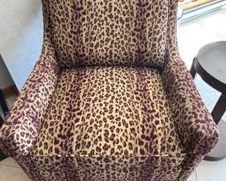 Leopard Print Arm Chair