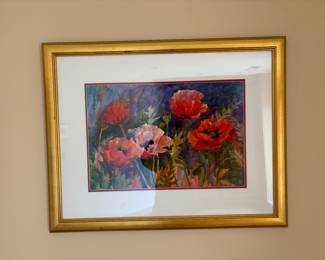 Framed Red Poppies