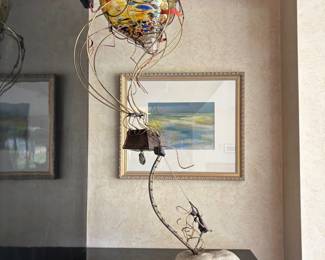 Metal Artwork on Stone