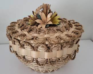 Superb example of a passamaquoddy one of a kind basket.