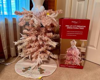 Pink and White Dress Form Tree