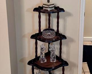 Leather Insert Corner Shelf