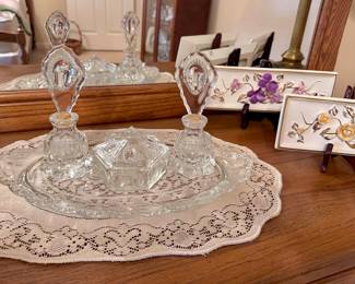 Glass Dresser Set