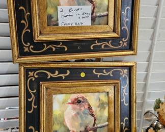 FRAMED BIRD PICTURE DECOR