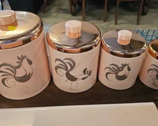 VINTAGE METAL CANISTER SET