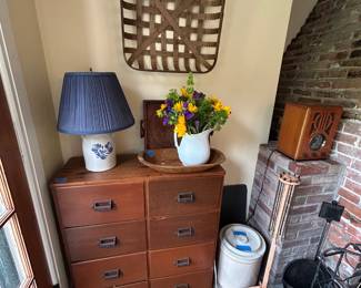 Haberdashery cabinet drawers vintage antique