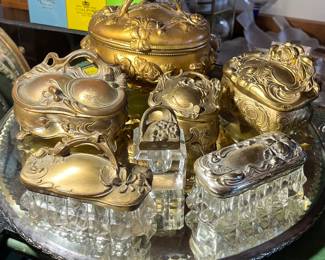 Antique vanity accessories