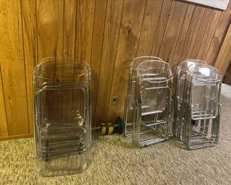ACRYLIC CHAIRS, AS IS