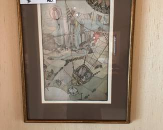 CHARLES KLAMBUNDE LITHOGRAPH "LIUM COUNTY FAIR"