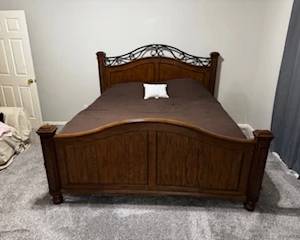 Solid wood, heavy, mattress also available (sold separately)
