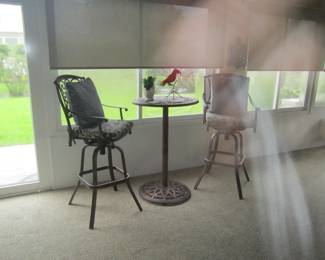 Wrought iron cafe set