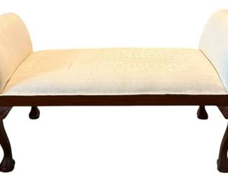 Ivory Upholstered Bench