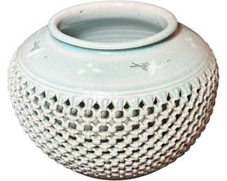 Celadon Ware Stork Vase