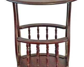 Dark Wood Magazine Rack Table