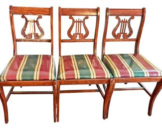Vintage Lyre Back Chairs