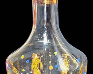 Jester Mardi Gras Glass Decanter