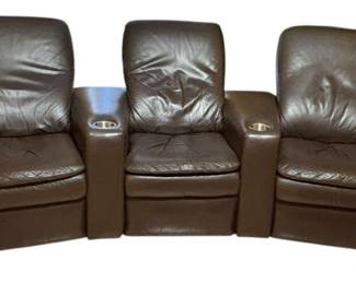 Leather Reclining Sofa