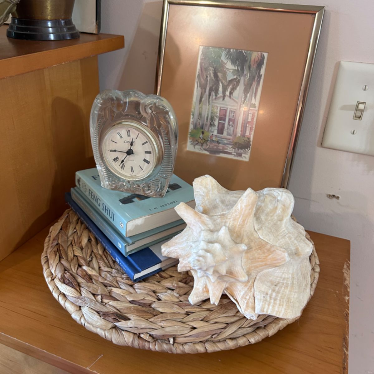 Wicker, art, sea shell, decor