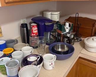 Mugs, coffee makers
