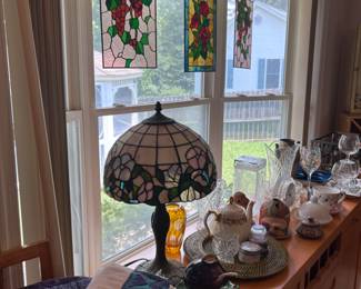 Stained glass, tiffany lamp, decor
