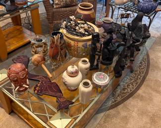 Vintage, modern, ethnic decor, coffee table