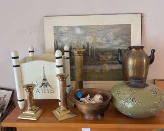 Brass candlesticks, art, decor
