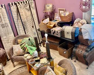 Room screen, wicker, art, furniture
