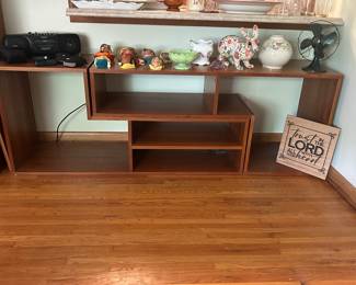 Teak Danish Modern floating modular shelves (2)