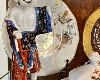 Vintage Asian Figurine, 8 piece Vintage Bavarian China Set