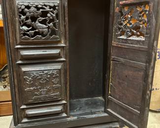 Asian Antique Wall Cabinet 