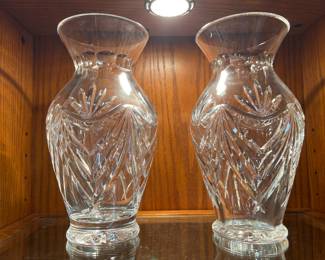 Choice Waterford “Georgetown” Large Crystal Vases 