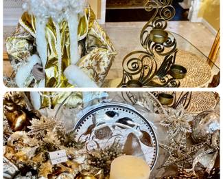 Silver and gold Christmas decor