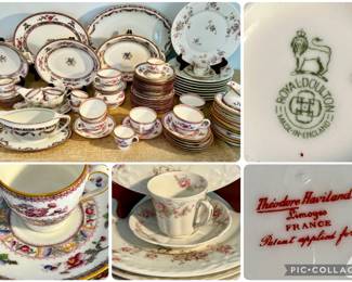 Royal Doulton and Haviland Limoges China sets. 