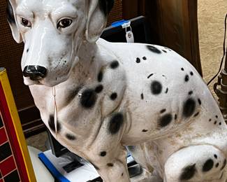 Ceramic dalmatian dog statue made in Italy 