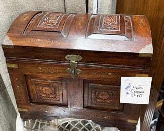 Hand carved chest 
