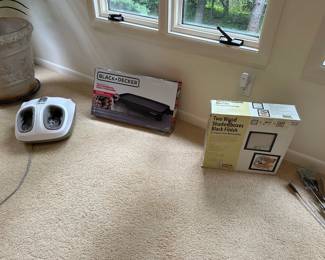Shadow Box, Electric Griddle, Foot Massager