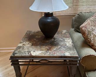 Pair of Side Tables, Pair of Lamps