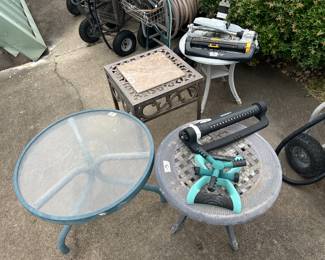 PATIO TABLES, SPRINKLERS