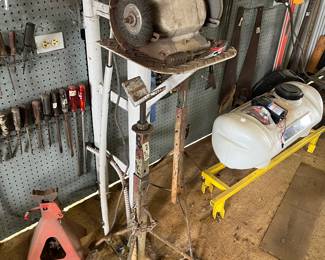 BENCH GRINDER, JACK STANDS