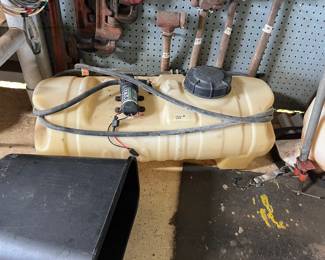 SEVERAL HORIZONTAL SPRAYER TANKS