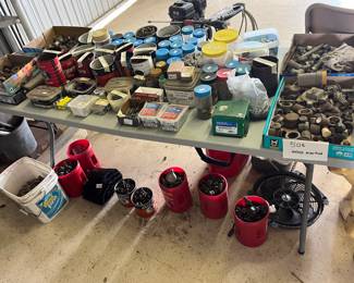 TABLE FULL OF FASTENERS & FITTINGS