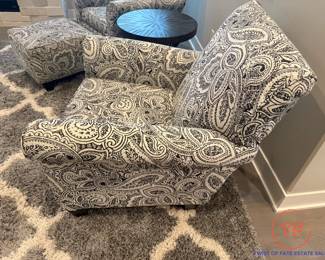 CORINTHIAN Oversized Armchair with Ottoman