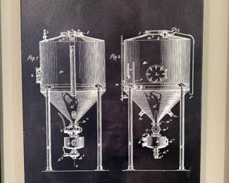 1902 Beer Apparatus for Converting Wort into Beer Patent Wall Art Canvas