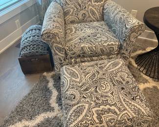 CORINTHIAN Oversized Armchair with Ottoman