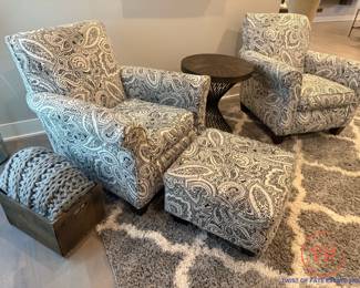 CORINTHIAN Oversized Armchair with Ottoman