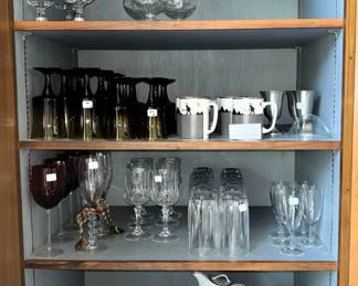 Lots of glassware and china.