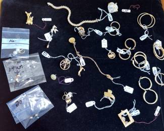 We have a large amount of beautiful 14 kt. jewelry. Some of the pieces are from The Masters in Augusta.