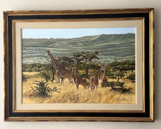 BUY IT NOW! $1,200.00. Terry Frost, "Giraffes" 20" x 30" Framed 28 1/2" x 38 1/2"
